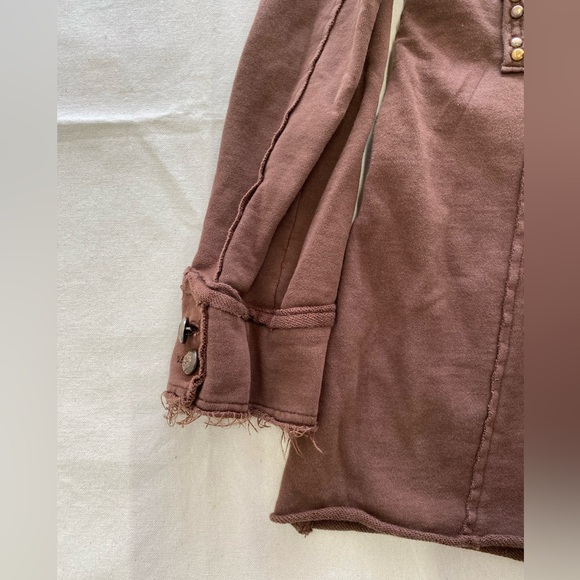 YAG Couture Brown Belted Double Breasted Jacket Y2K Pirate Juniors Large - Picture 11 of 12